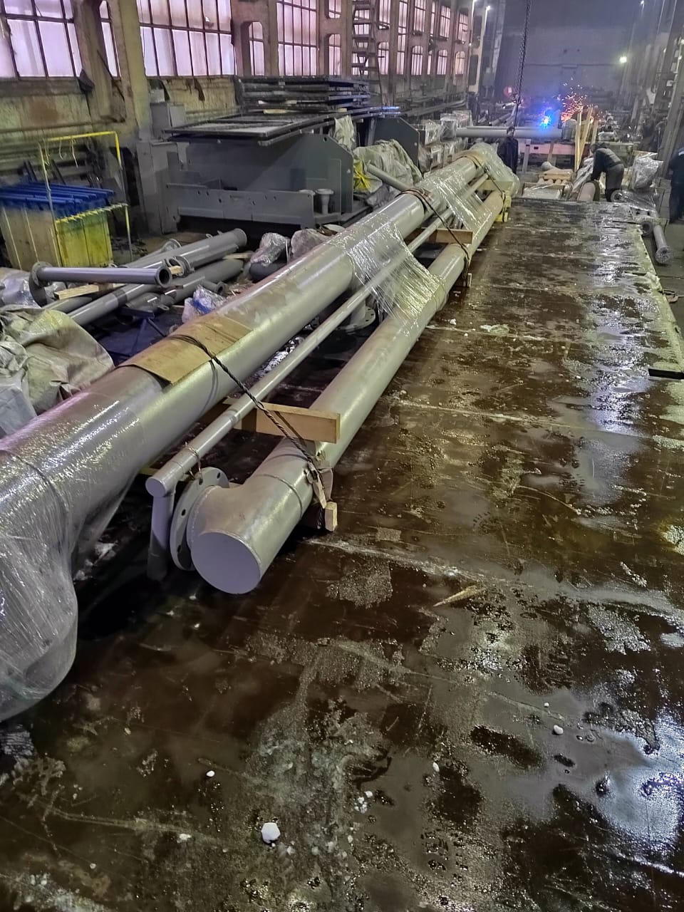 Крупногабаритный трубопроводный узел на производстве ООО Формис