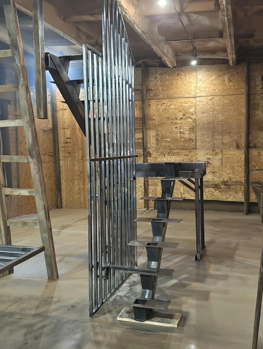 Контрольная сборка лестницы на стапеле