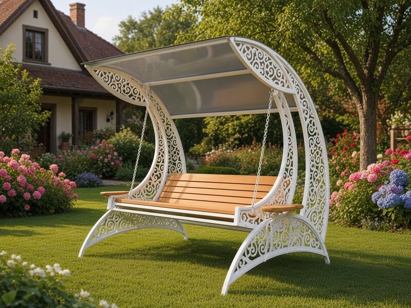 Садовые качели с навесом